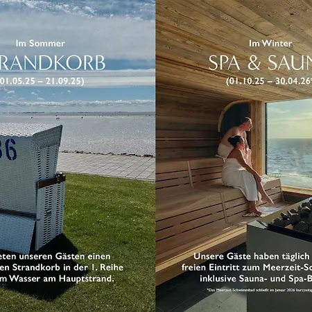 דירה Seaside - Design-apartment Mit Balkon & Parkplatz - Inklusive Strandkorb Direkt Am Wasser Und & Sauna Saisonal *